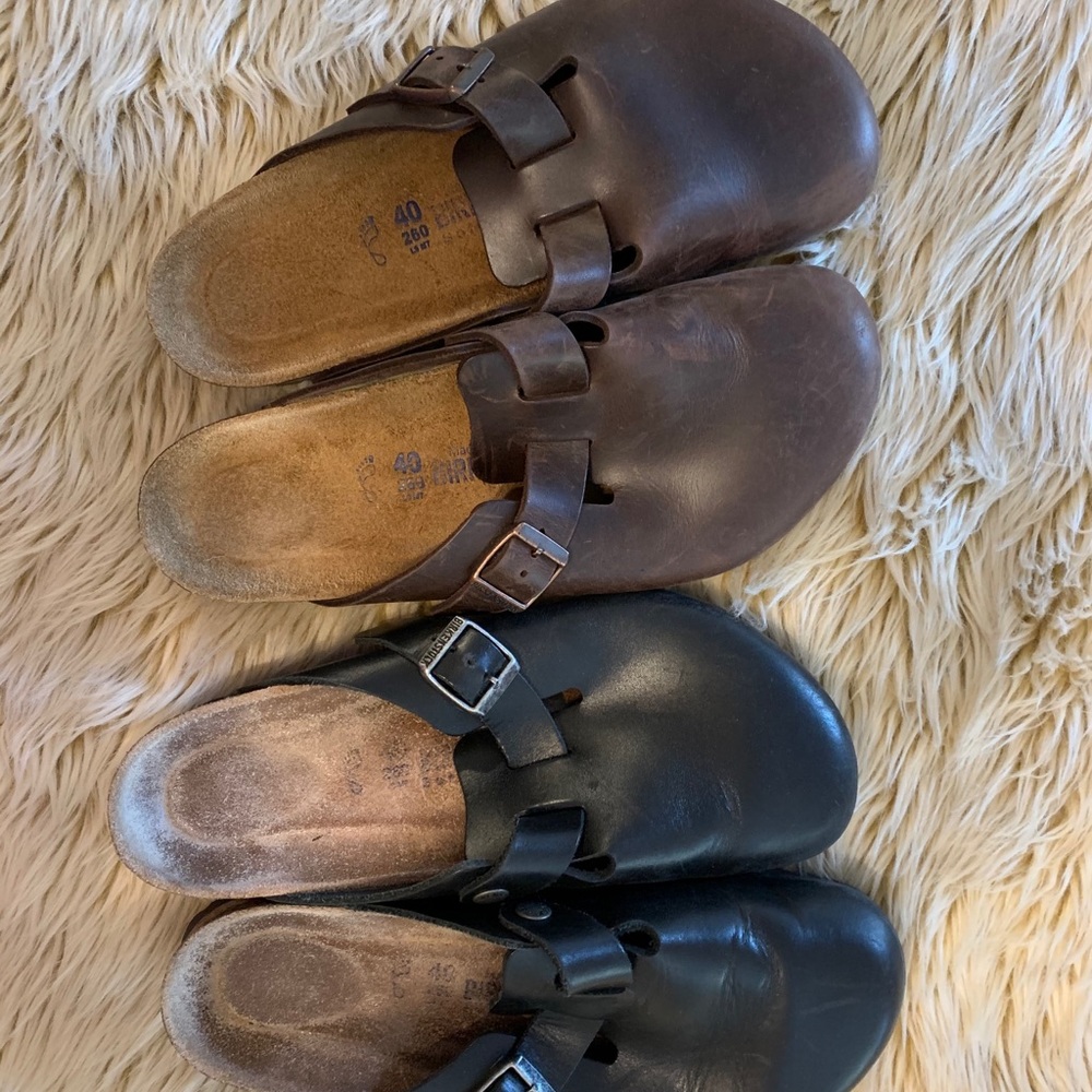 Two pair sizes 40 Boston Birkenstock